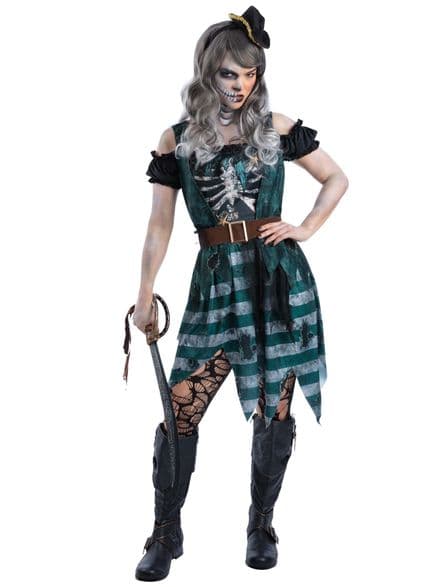 Skeleton Pirate Buccaneer Costume