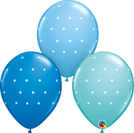 Small Polka Dot Blue Balloons