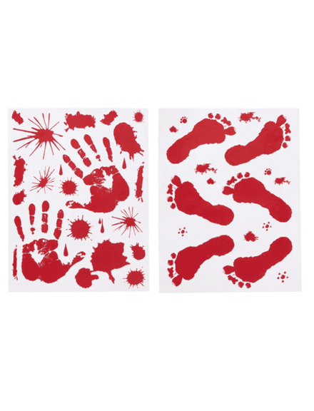 Smiffy Bloody hands & Feet, Floor & Window Stickers