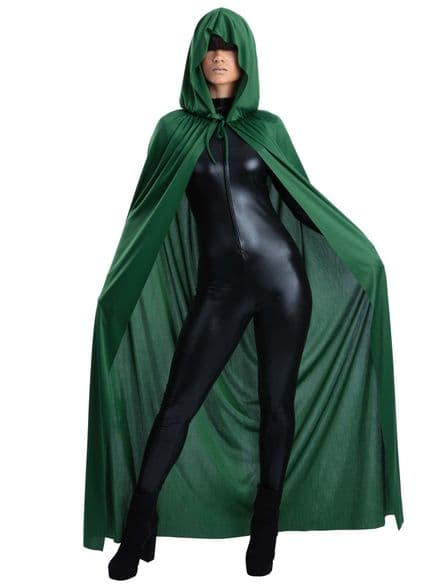 Smiffy Green Hooded Cape