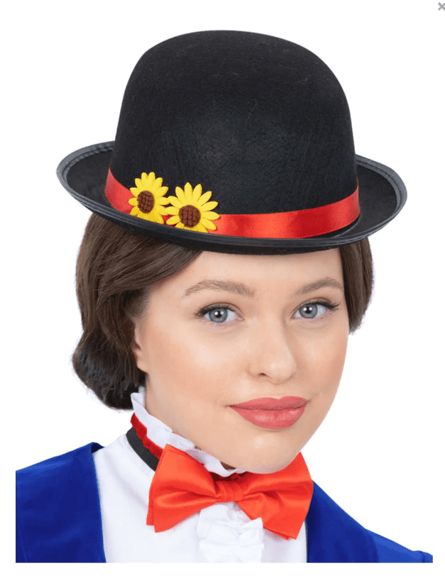 Smiffy Victorian Nanny Bowler Hat