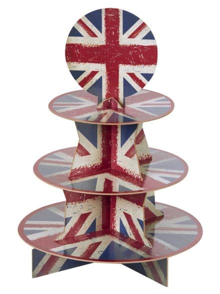 Smiffy Vintage Union Jack Cupcake Stand