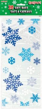Snowflakes Clear Cello Bags 20pk