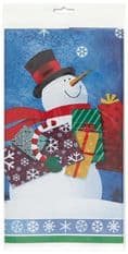Snowman Gifts Party Plastic Tablecover