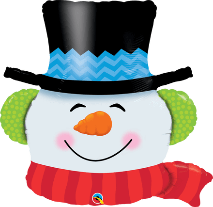 Snowman Head Super Shape Foil Balloon