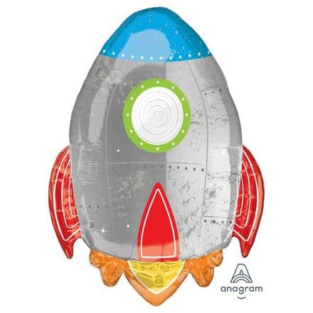 Space Rocket Super Shape Foil Balloon