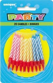 Spiral Cake Candles & Holders