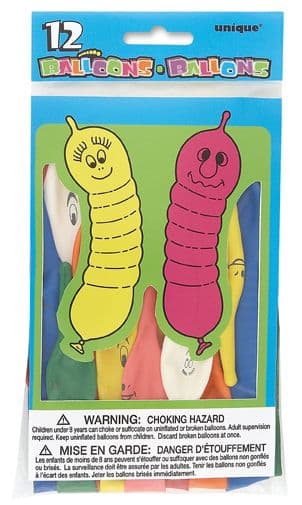Squiggley Wiggley Balloons 12Pk