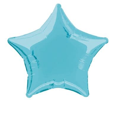 Star Shaped Baby Blue Foil Helium Balloon