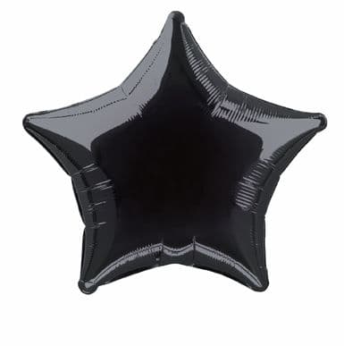 Star Shaped Black Foil Helium Balloon