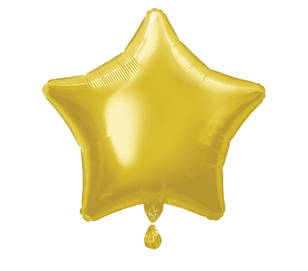 Star Shaped Old Gold Foil Helium Balloon