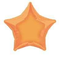 Star Shaped Orange Foil Helium Balloon