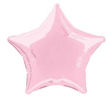 Star Shaped Pastel Pink Foil Helium Balloon