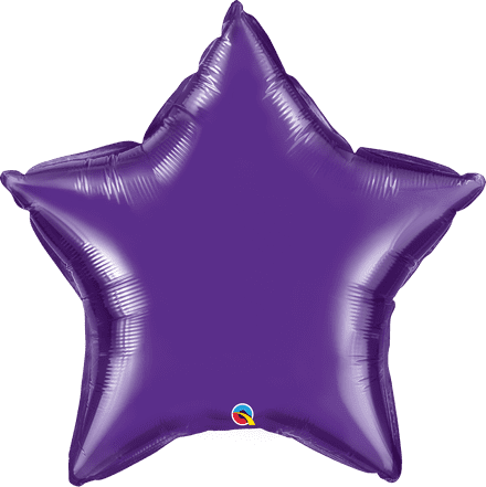 Star Shaped Purple Foil Helium Balloon
