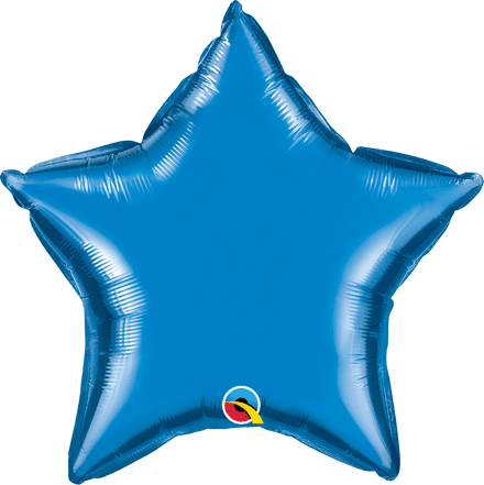 Star Shaped Royal Blue Foil Helium Balloon