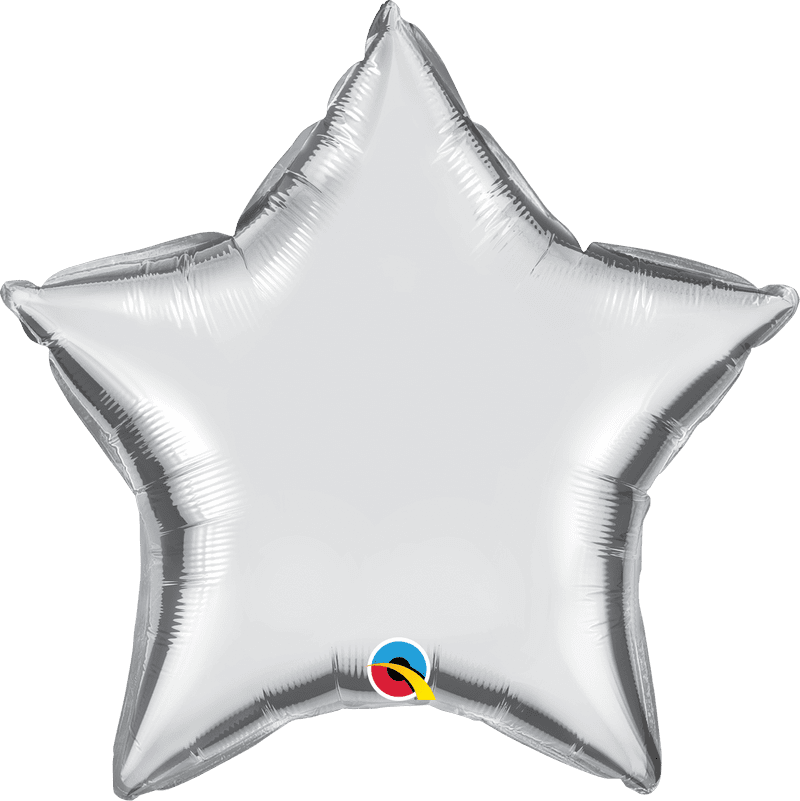 Star Shaped Silver Foil Helium Balloon