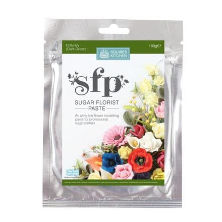 Sugar Florist Paste in Holly Ivy (Dark Green)