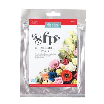 Sugar Florist Paste in Poinsettia (Xmas Red)