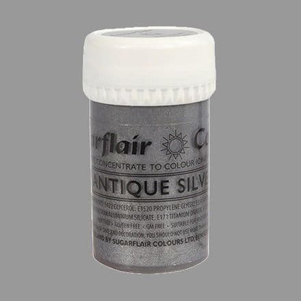 Sugarflair Satin Paste in Antique Silver