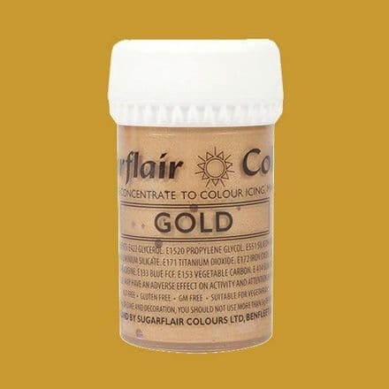 Sugarflair Satin Paste in Gold