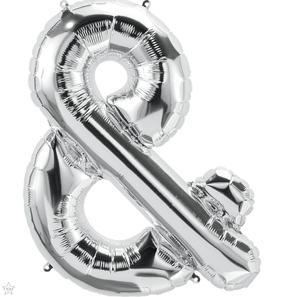 Symbol & Silver Super Shape Foil Balloon