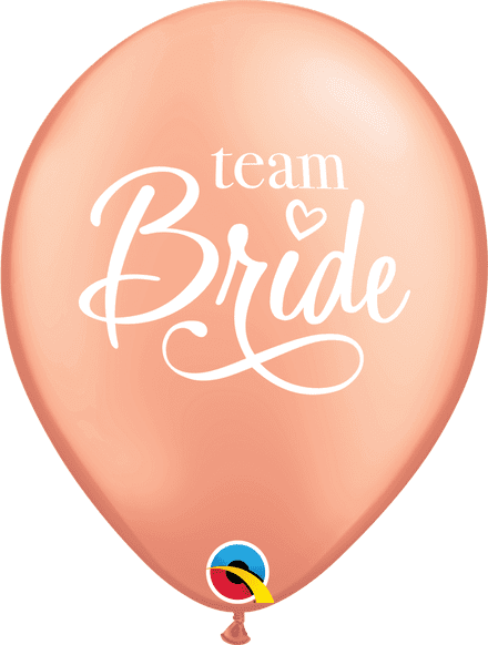 Team Bride Rose Gold Balloons