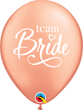 Team Bride Rose Gold Balloons 6 Pack