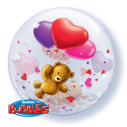 Teddy Hearts Bubble Balloon