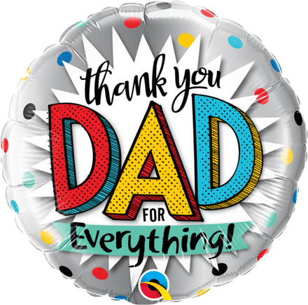 Thank You Dad Foil Helium Balloon