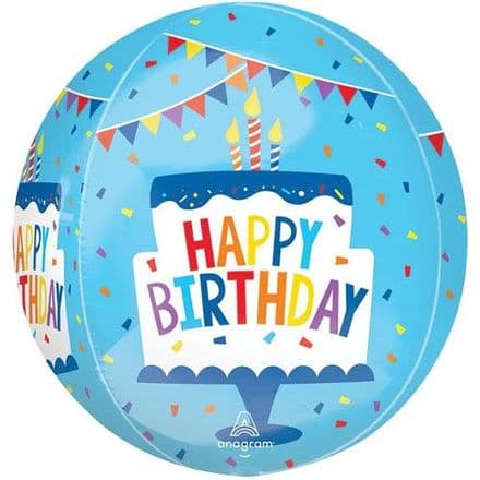 Tiered Cake Birthday Orbz Balloon