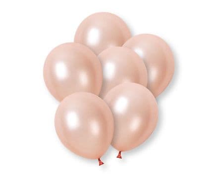 Unique 12" Latex Balloons - Pearl Rose Gold 8pk