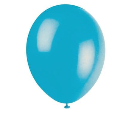 Unique 12" Latex Balloons - Turquoise 10pk