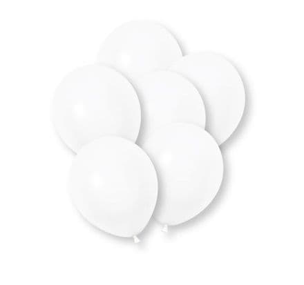 Unique 12" Latex Balloons - White 10pk