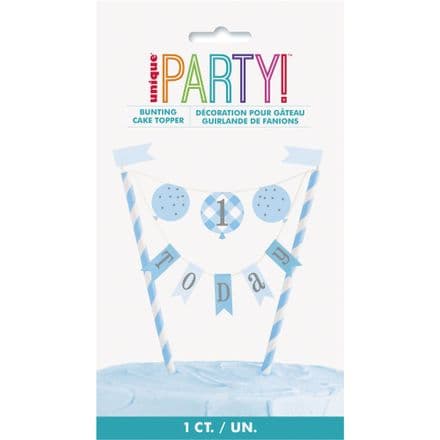 Unique 1st Birthday Blue Cake Topper