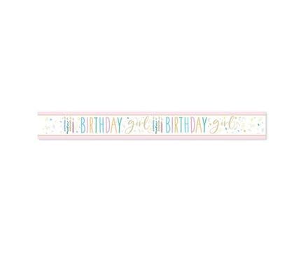 Unique Birthday Girl Foiled Paper Banner