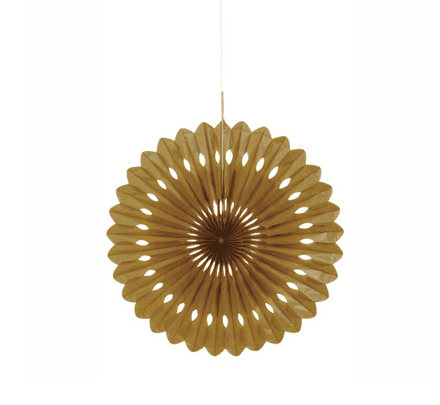 Unique Gold Paper Fan Decoration