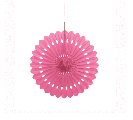 Unique Hot Pink Paper Fan Decoration