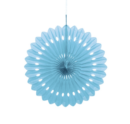 Unique Light Blue Paper Fan Decoration