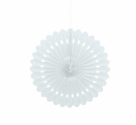 Unique White Paper Fan Decoration