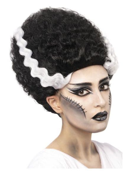 Universal Studios Monsters Bride Wig In Black & White