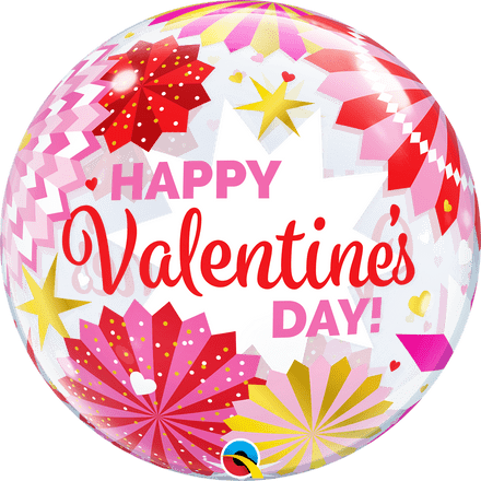 Valentine's Paper Fans Bubble Balloon