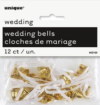 Wedding Favour Bells In Gold