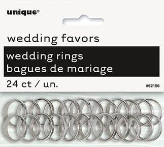 Wedding Favour Rings In Silver