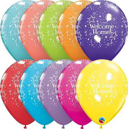 Welcome Home! Stars Assorted Colour Balloons 6pk