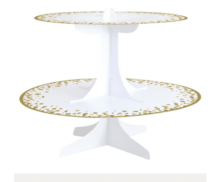 White & Gold Cupcake Stand