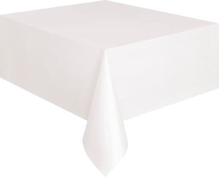 White Rectangular Tablecover 54