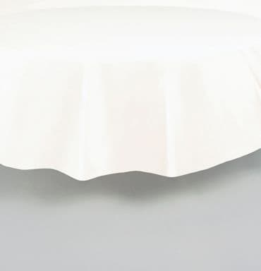White Round Tablecover 84"/ 213cm Diameter
