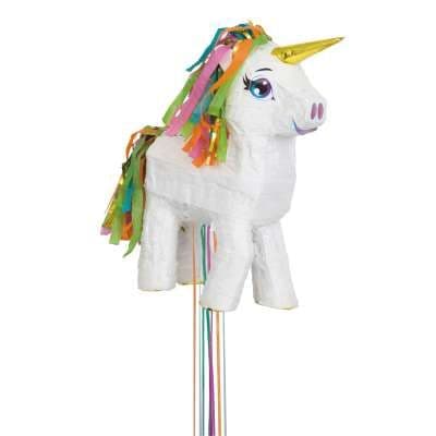 White Unicorn Pull Pinata