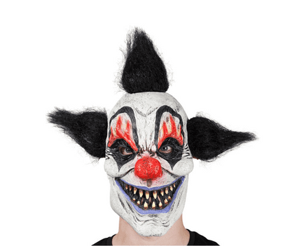 Wicked Crazy Clown Latex Mask