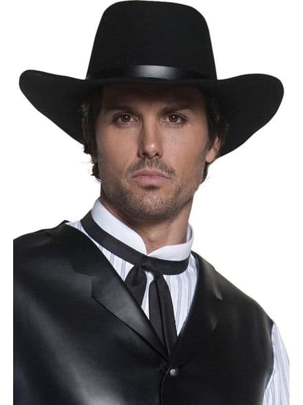Wild West Gunslinger Hat In Black